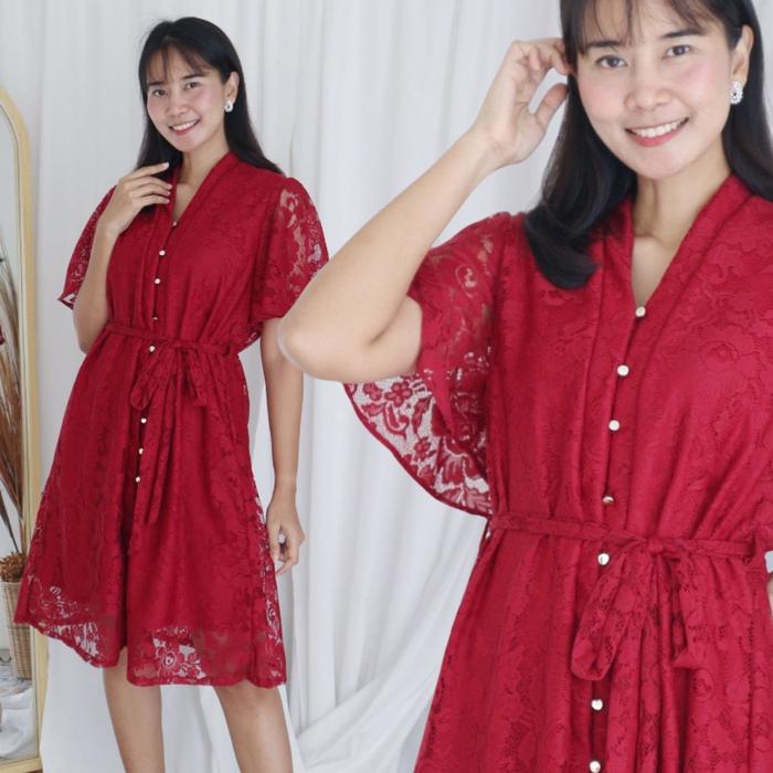 MAMA HAMIL Baju Hamil Menyusui Pesta QUEENZA Dress - DRO 218