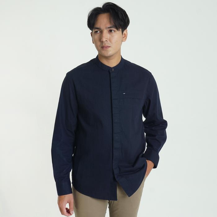 M.Gee Kemeja Koko Mgee Baju koko Terbaru Arkan C008 Navy