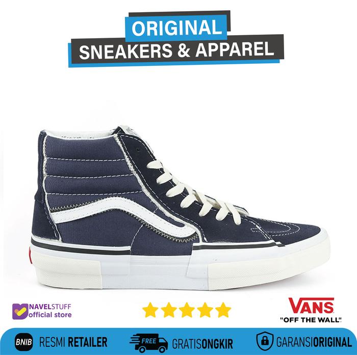 VANS Sk8 Hi Reconstruct Navy/White Original Resmi BNIB (PT.Navya)