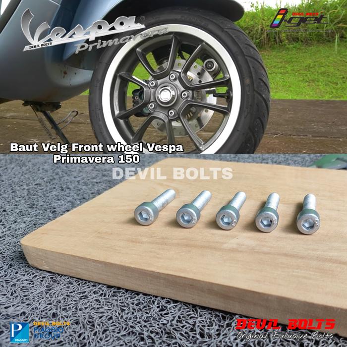 Baut Velg Roda Depan Vespa Primavera 598921