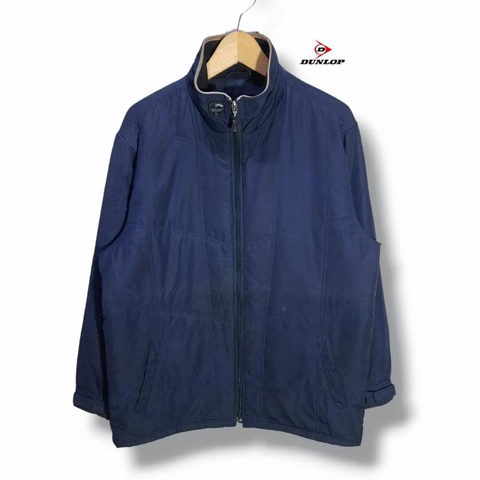 DUNLOP Motorsport Puffer Jacket Navy Size tag L fit XL (P74xL63)