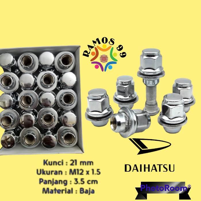 Mur Roda Racing Baut Lugnut Mobil Daihatsu Ayla Sigra Isi 20 Mur Baja