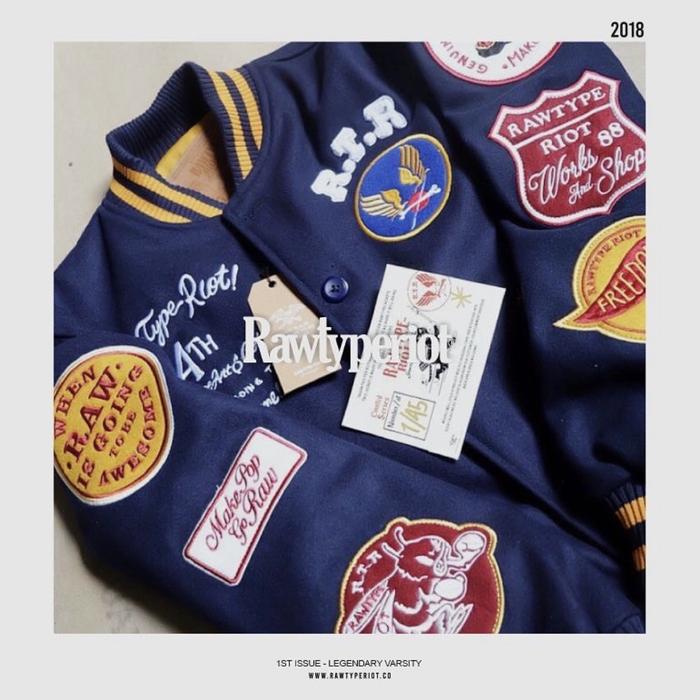 RAWTYPE RIOT VARSITY JACKET LEGENDARY 1 JOKOWI SIZE M