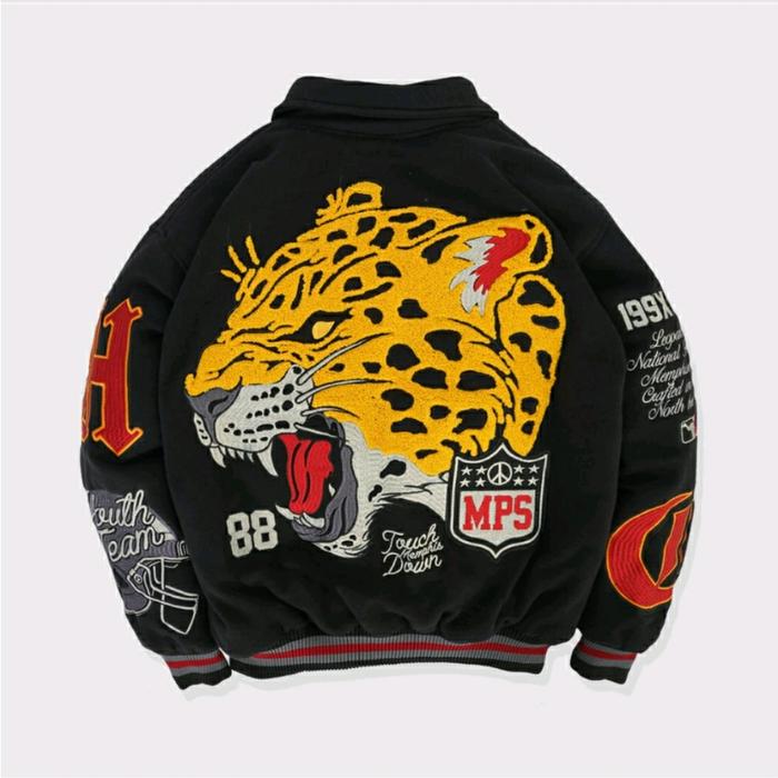 MEMPHISORIGINS - LEOPARD VARSITY JACKET / MEMPHIS ORIGIN JAKET LIMITED