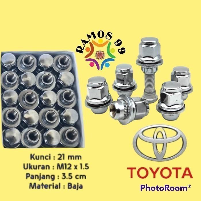 Mur Roda Racing Baut Lugnut Mobil Toyota All New Rush Isi 20 Mur Baja