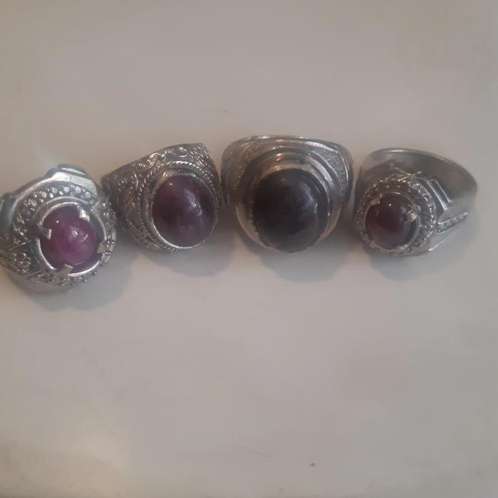 cincin akik ruby daging borongan 4 bh