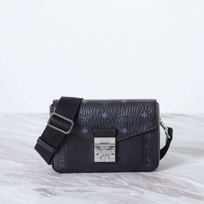 MCM Small Millie Flap Crossbody Bag in Black