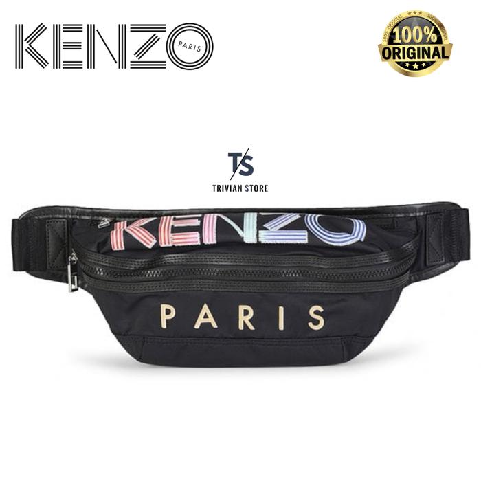 Kenzo's Men Waistbag Belt Bag Logo Paris Multicolor ORIGINAL