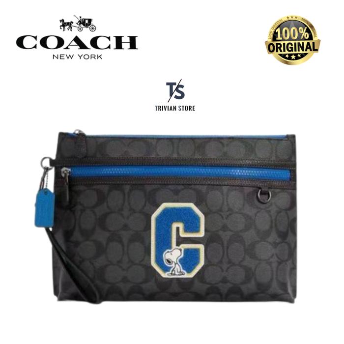 Coach X Peanuts Carryall Clutch Pouch With Snoopy ORIGINAL
