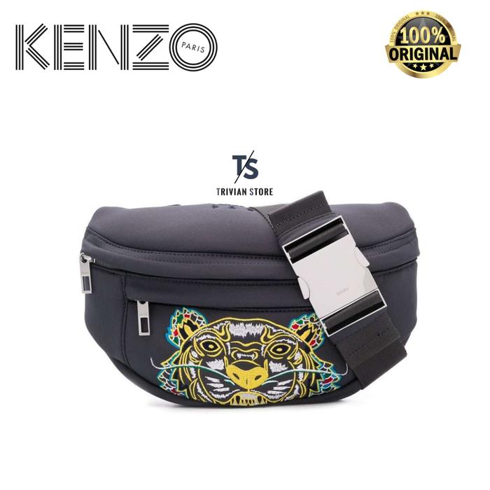 Kenzo's Waistbag Belt Bag Tiger Bumbag Grey ORIGINAL