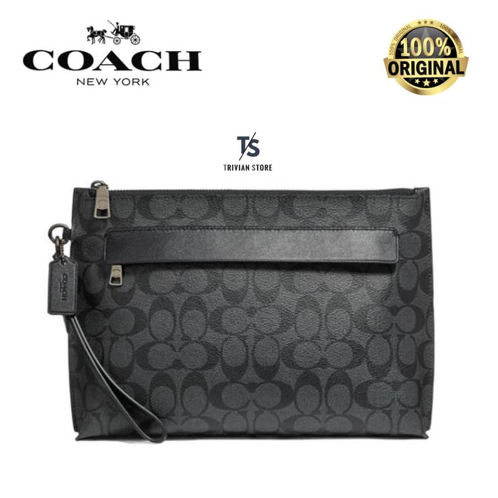 Coach Carryall Clutch Pouch In Signature Canvas ORIGINAL