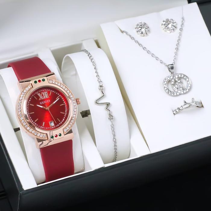 jam tangan gucci wanita tali kulit casual fhasion