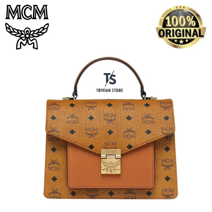 MCM Medium Patricia Satchel In Visetos ORIGINAL