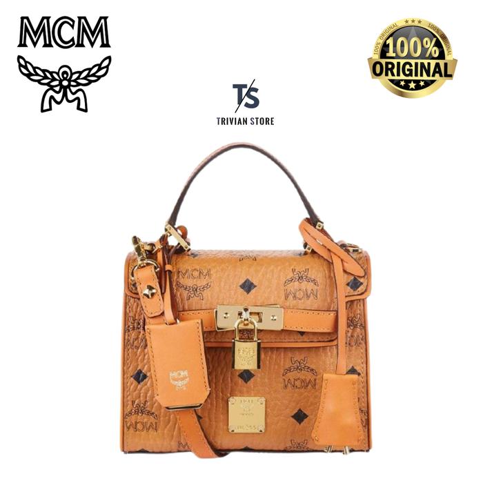 MCM Heritage Satchel in Visetos Mini Bag