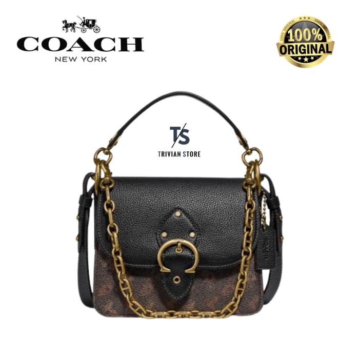 Coach Beat 18 In Signature Canvas With Horse & Carriage Print ORIGINAL