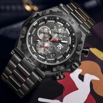 Jam Tangan Pria Fashion T5 H3847G Original Tanggal & chrono Aktif