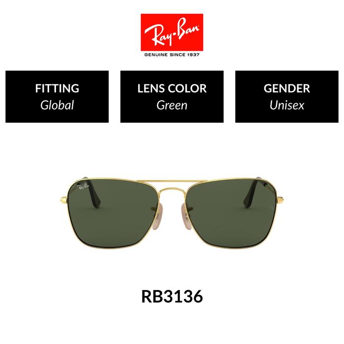 RAY-BAN CARAVAN | RB3136 181 | Global Fitting | Kacamata Hitam | 58mm