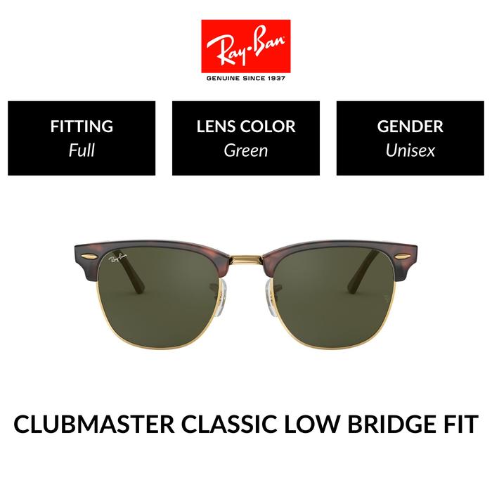 RAY-BAN CLUBMASTER | RB3016F W0366 | Full Fit | Kacamata Hitam | 55mm