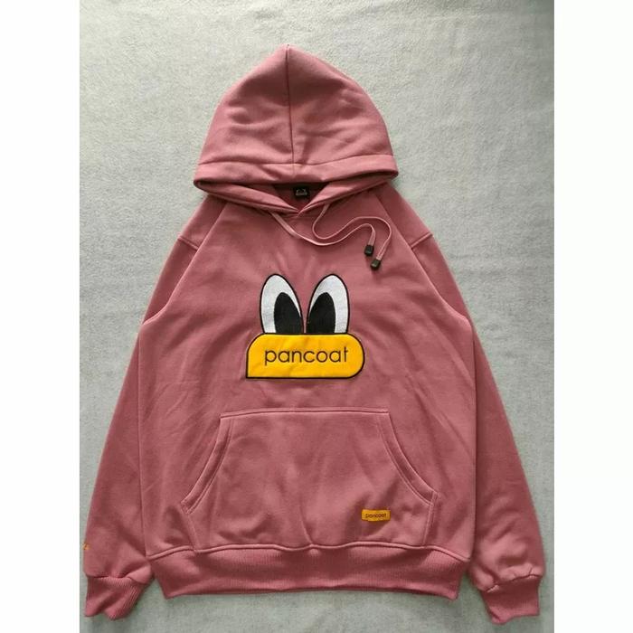 SWEATER HOODIE PANCOAT DUCK FULL BORDIR PREMIUM AUTHENTIC - DUSTY PINK