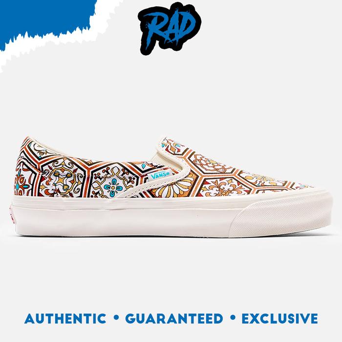 Vans Slip On Vault OG x Kith "Moroccan Tile Orange" Original