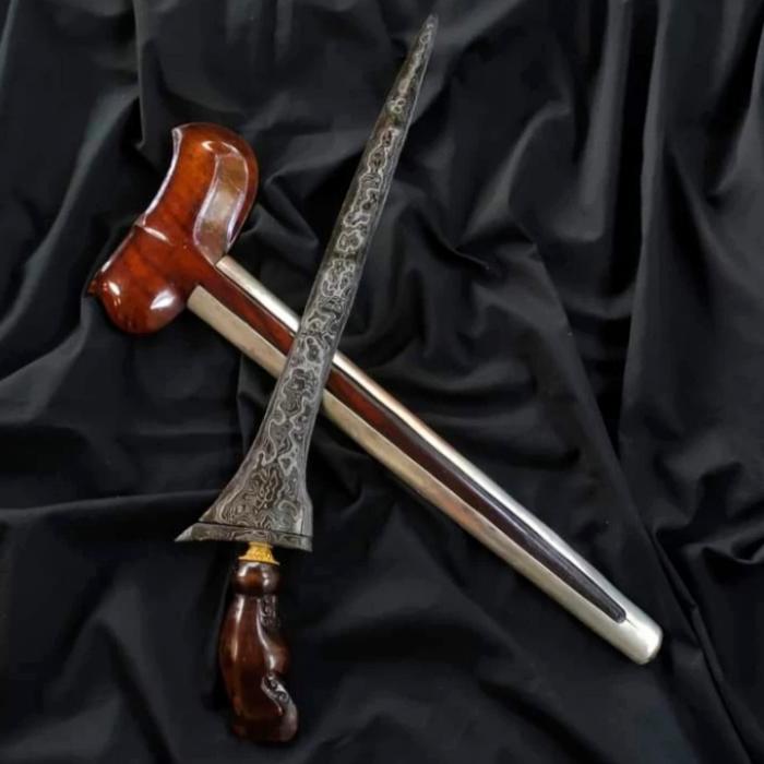 Keris Tilam Upih Pamor Udan Mas Tangguh Tuban Pajajaran Sepuh Kuno