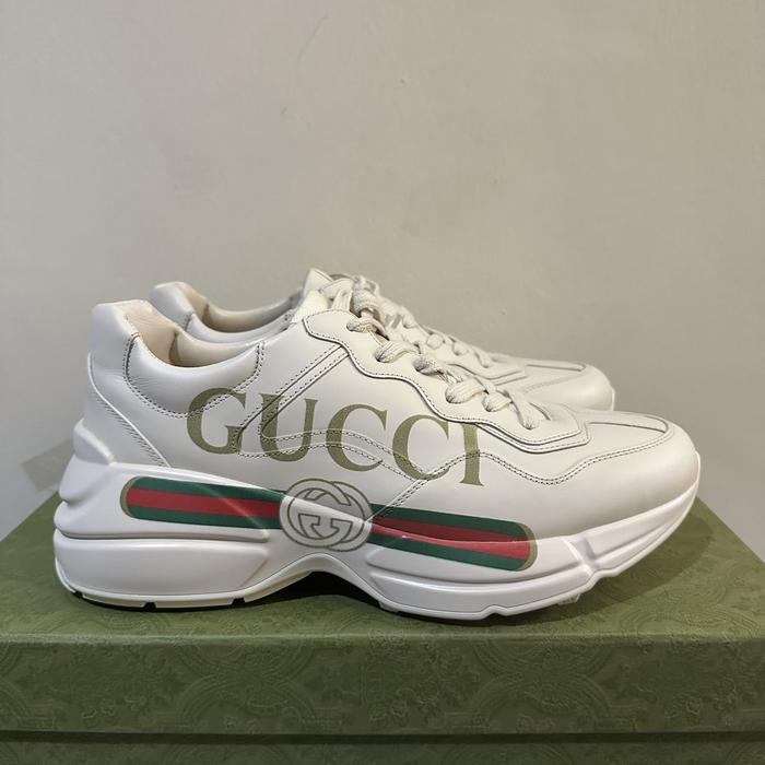 Gucci Logo Rhyton Sneakers Size 40 100% Authentic Original Sneakers