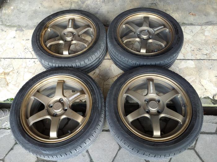 Velg Mobil Bekas Racing Te37 Ring 16 Lebar 7 Et 35 Pcd 4x100 Plus Ban