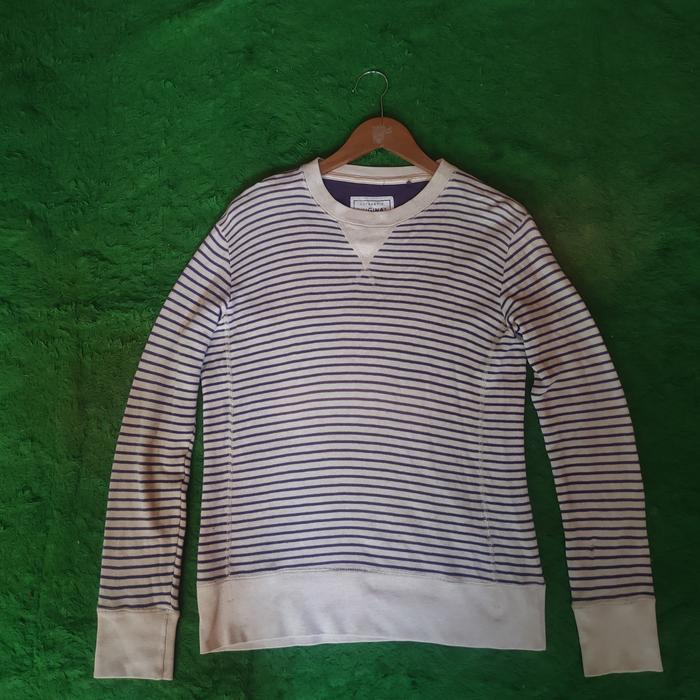 Uniqlo Stripp Crewneck Sweatshirt Second Pria Wanita