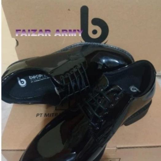 Sepatu PDH Bocorocco Hitam Pria Jatah TNI AL - AD POLRI Asli Kulit Ori