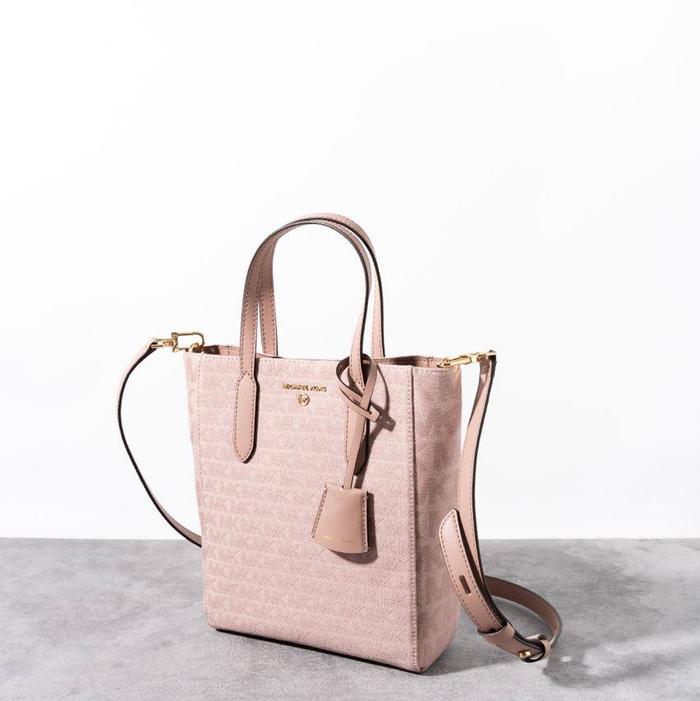 MICHAEL KORS Sinclair small logo jacquard crossbody bag Soft Pink