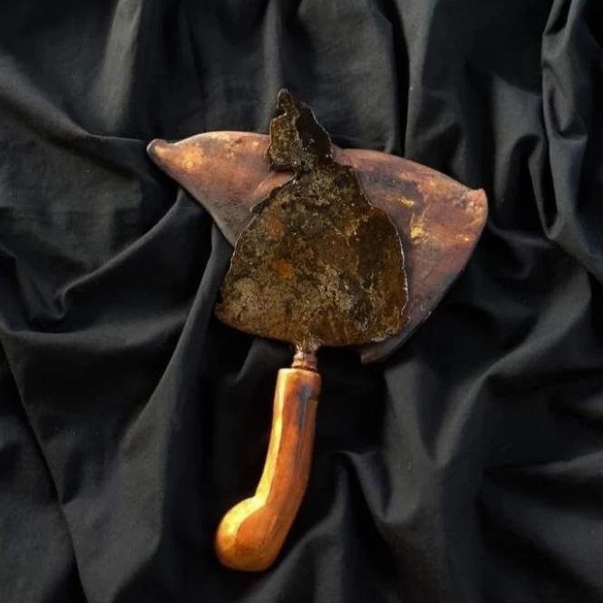 Keris Semmar Pamor Yannak Tangguh Majapait Sepuh