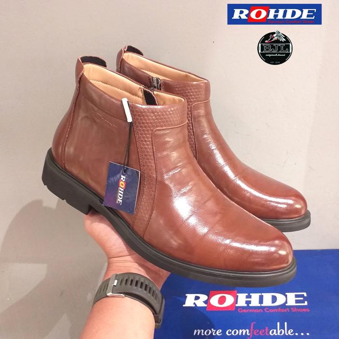 sepatu boots rohde 5406 brown original kulit asli