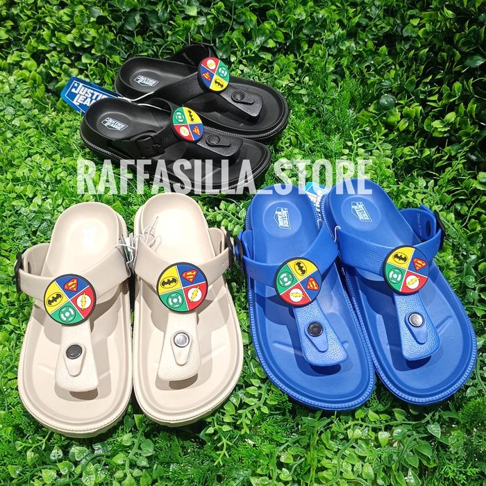 Sandal Zandilac Cowok Tanggung Justice League Sandal Laki Jepit Klasik Sendal