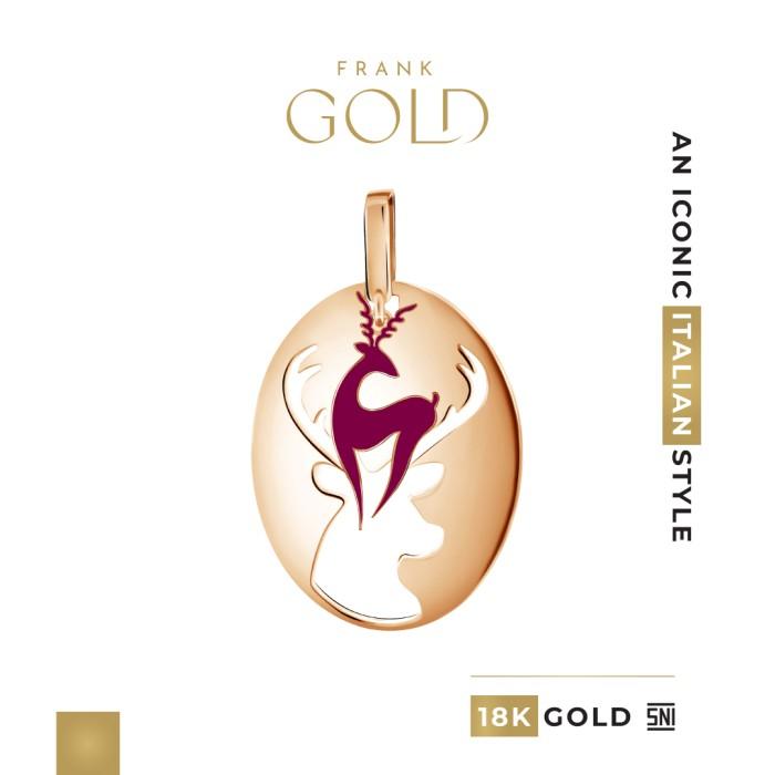Frank & co. Pendant Deer Plain Gold / Hanya liontin
