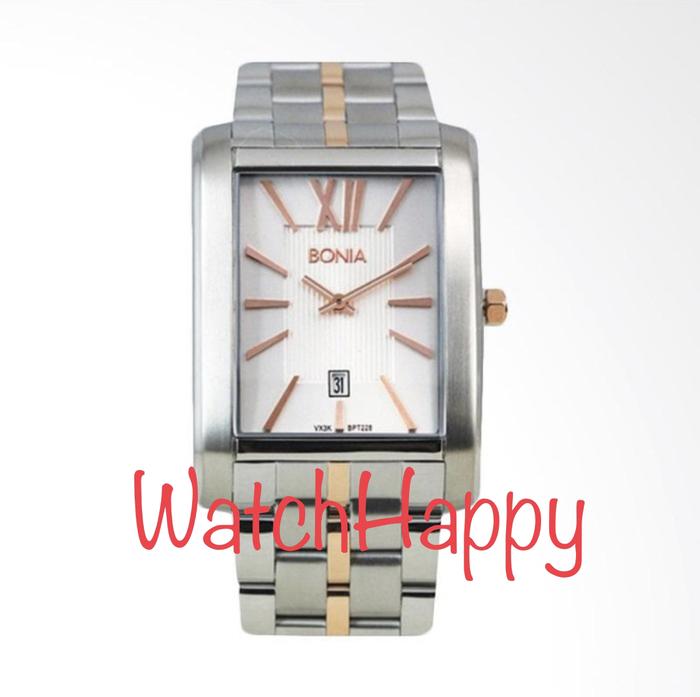 WatchHappy Bonia BPT228-1613 Men Silver Rose Stainless Strap ORIGINAL