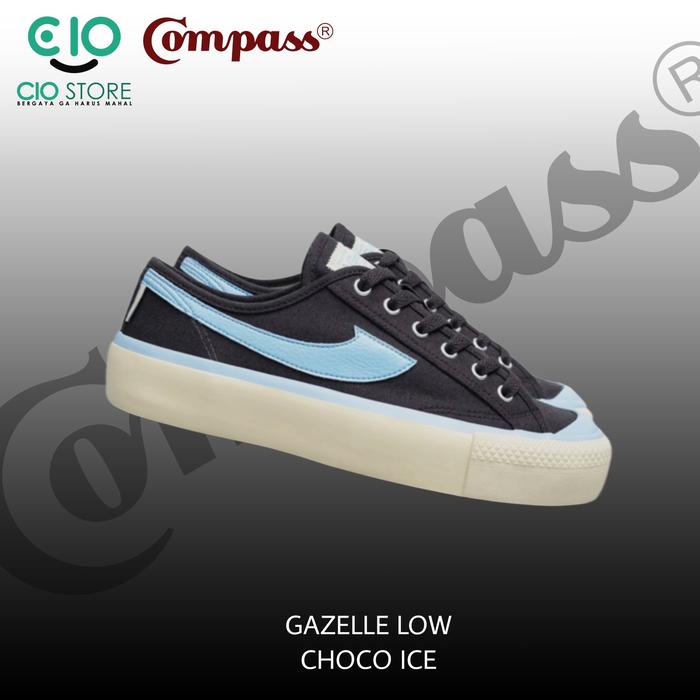 Sepatu Compass Gazelle Low Choco Ice Sneaker Casual Pria Wanita