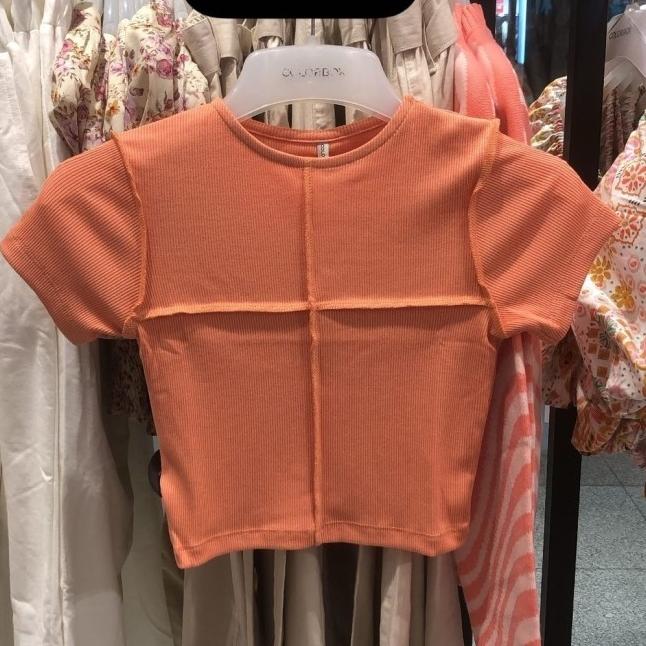 Crop Tee colorbox crop top wanita kaos atasan tshirt color box