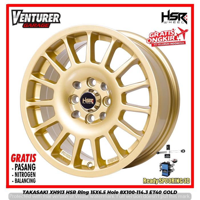 velg mobil ring 15 hsr wheel takasaki gold pelek r15 swift surabaya