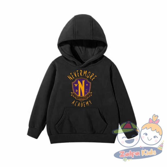 JAKET HOODIE ANAK NEVERMORE ACADEMY WEDNESDAY ADDAMS