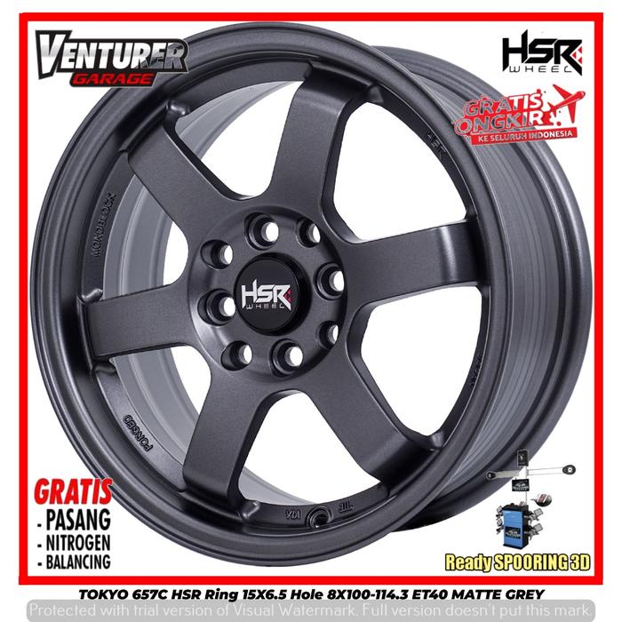 velg mobil ring 15 hsr wheel tokyo te37 pelek r15 brio calya surabaya