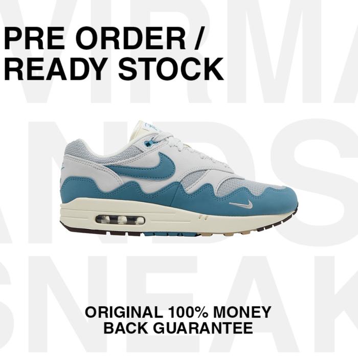 NIKE AIRMAX 1 X PATTA NOISE AQUA 100% ORIGINAL