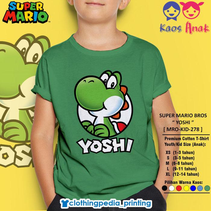 Kaos Anak Yoshi Dino The Super Mario Bros Character Yoshi Kid T-Shirt