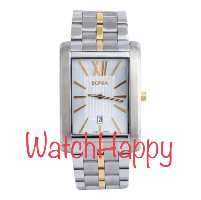 WatchHappy Bonia BPT228-1113 Quartz Men Silver Gold Stainless ORIGINAL