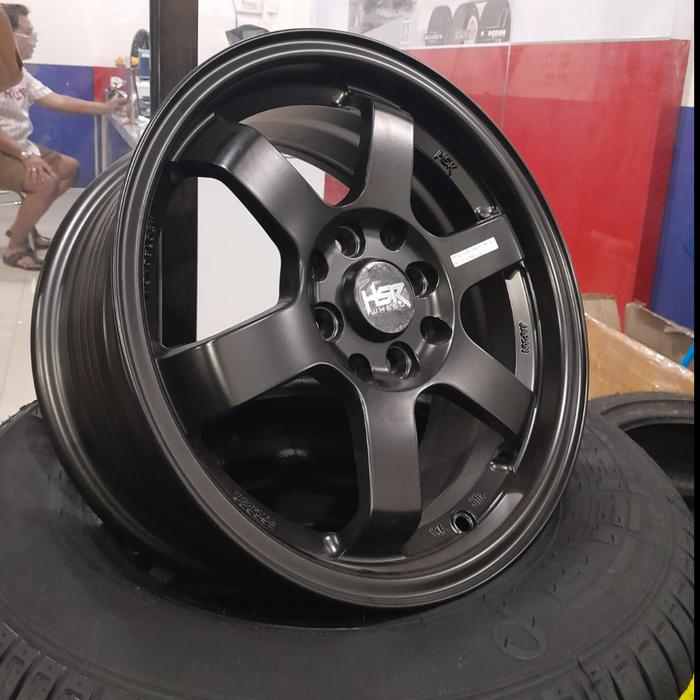 Pelek Te37 Black Original Hsr Wheel Tipe TOKYO R15 Avanza Xenia Livina