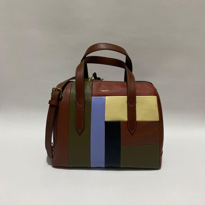 Fossil sydney satchel bright patchwork