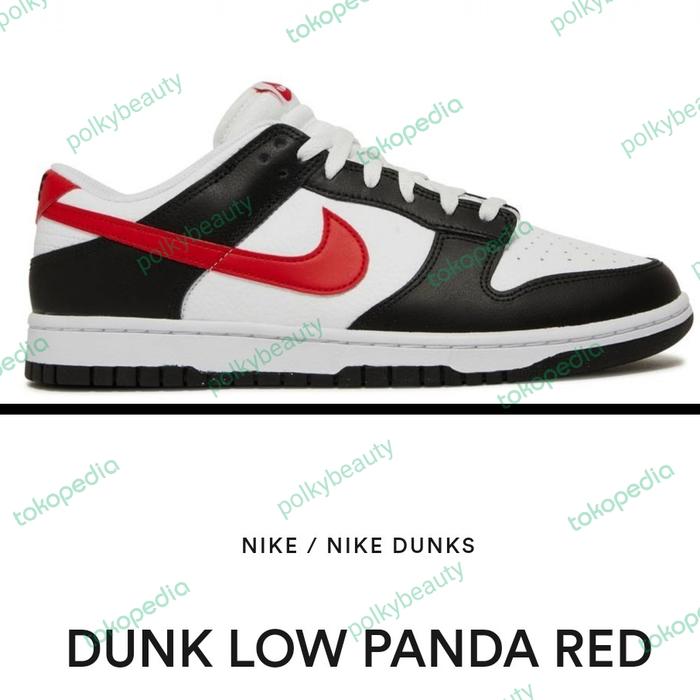 NIKE AUTHENTIC DUNK LOW PANDA RED SNEAKER SEPATU