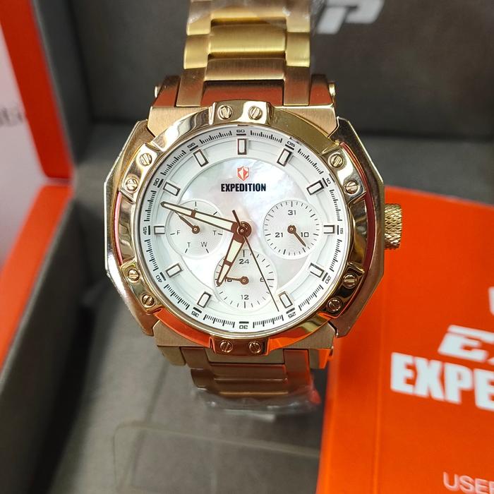 Jam wanita ORIGINAL Expedition E 6385 B All Stainless Steel