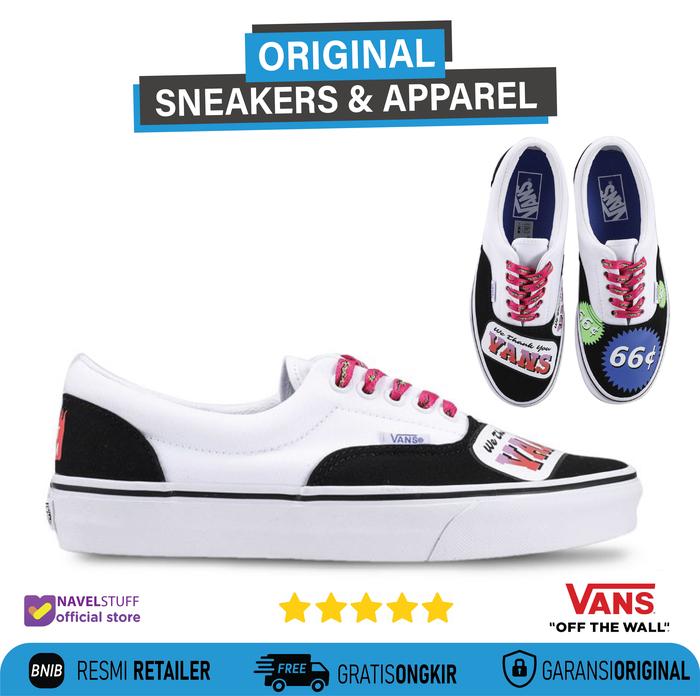 VANS Era (Retro Mart) Multi White Original Resmi BNIB