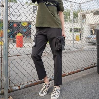 Celana Panjang Pria Dickies Cargo Pocket Pants Casual Black Original
