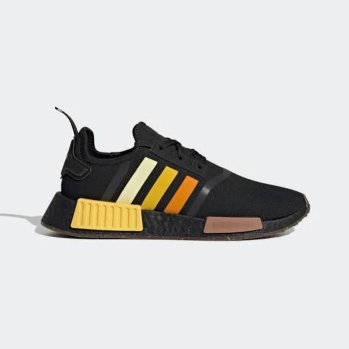 Sepatu Adidas NMD_R1 Black Yellow Men's Original